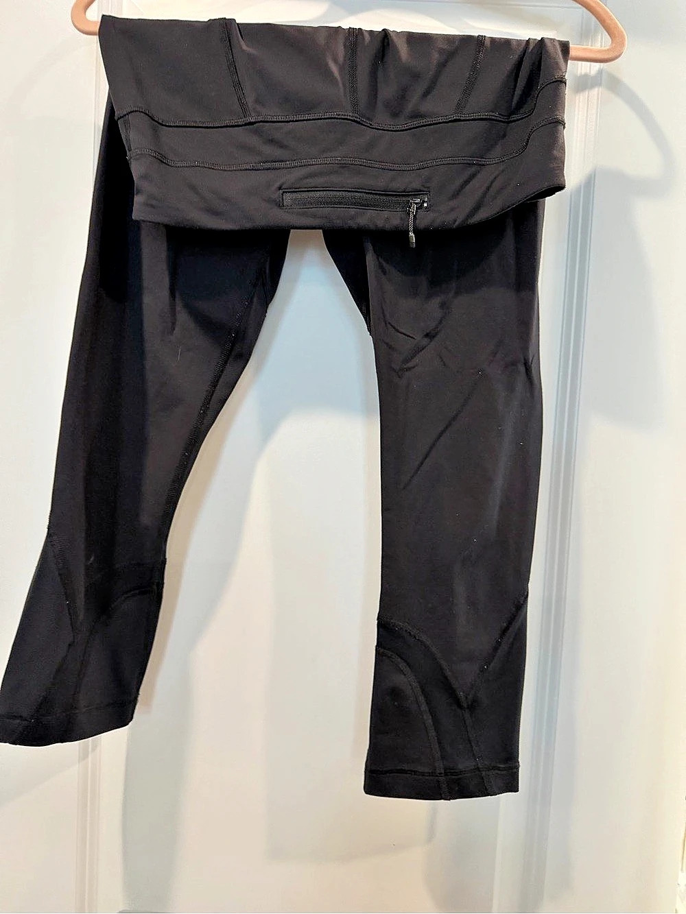 Lululemon Wunder Under Crop II (Roll Down) Black Leggings